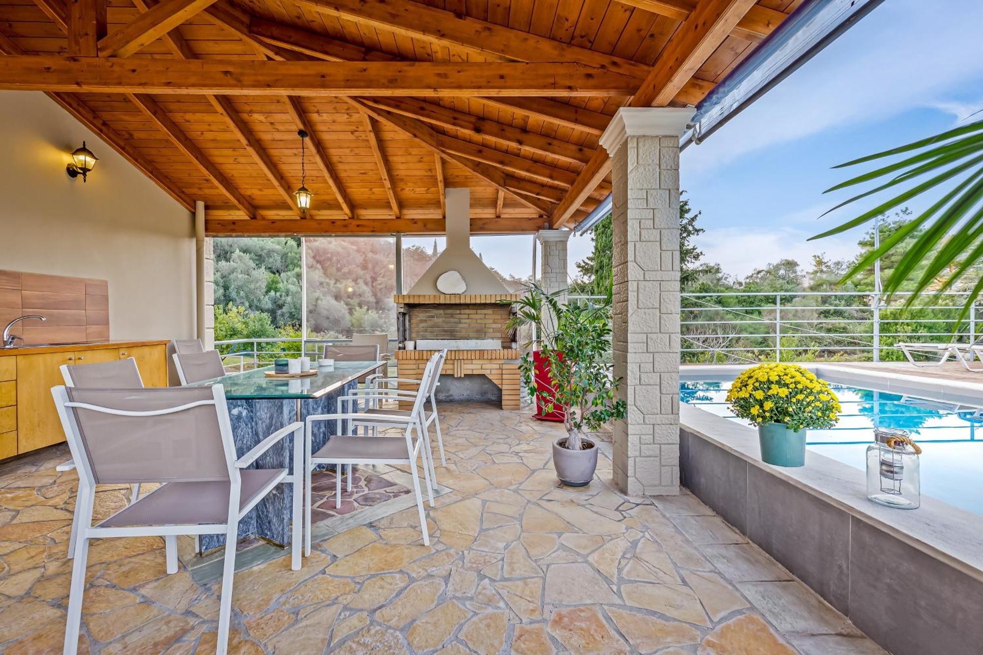 Villa Olivia Corfu - Amazing Sea-View 3 Bedroom Villa With A Pool Gazátika Exterior foto