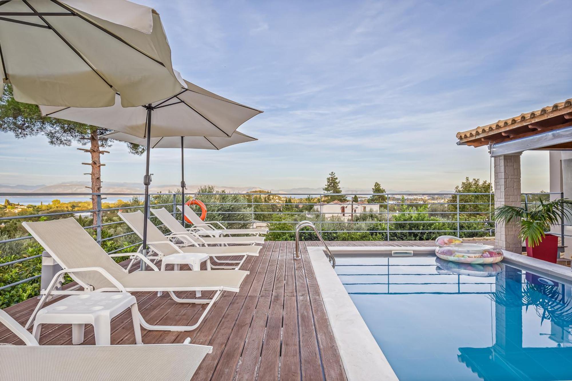 Villa Olivia Corfu - Amazing Sea-View 3 Bedroom Villa With A Pool Gazátika Exterior foto