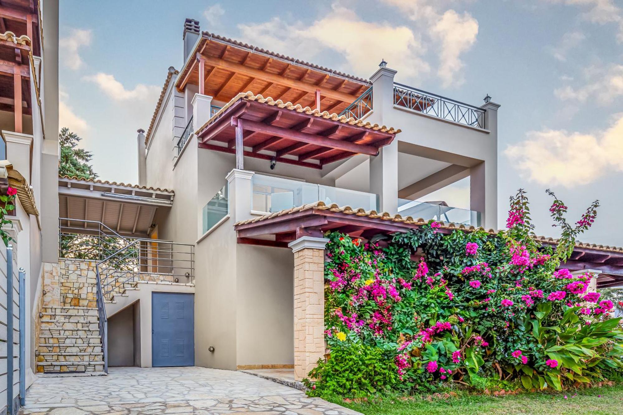 Villa Olivia Corfu - Amazing Sea-View 3 Bedroom Villa With A Pool Gazátika Exterior foto